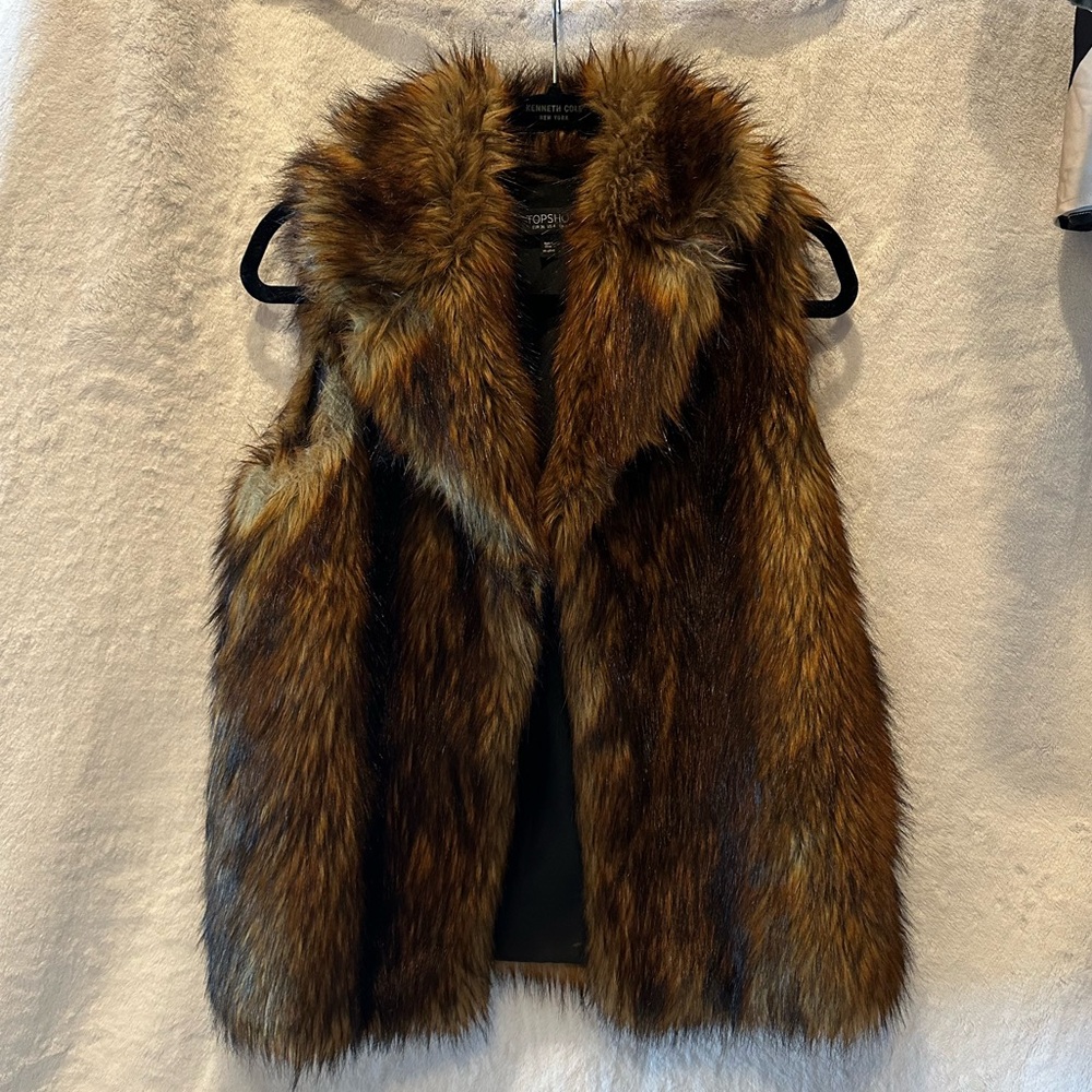 Top Shop Faux Faur Vest